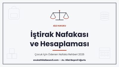 İştirak Nafakası Nedir? Miktarlar ve Hesaplama